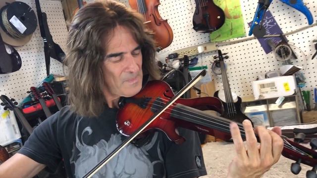 Wood Katana Sabre 4 String Electric Violin, Tiger Cherry Burst | Gear4music demo смотреть онлайн
