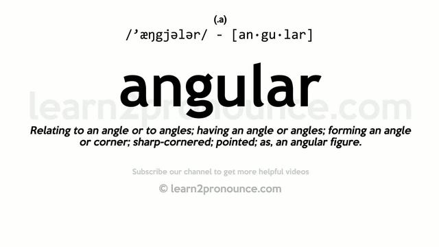 Pronunciation of Angular | Definition of Angular смотреть онлайн