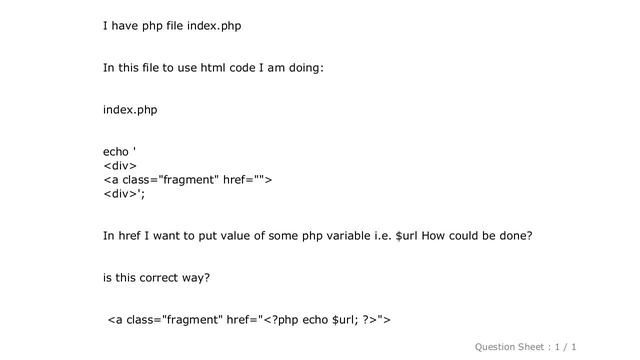 HTML : php variable inside echo 'html code' смотреть онлайн