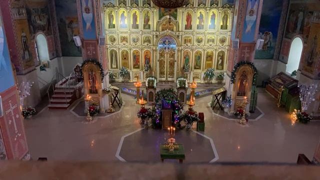 Рождество Христово 2023. Храм Святой Троицы станицы Новодонецкая. Всенощное бдение смотреть онлайн
