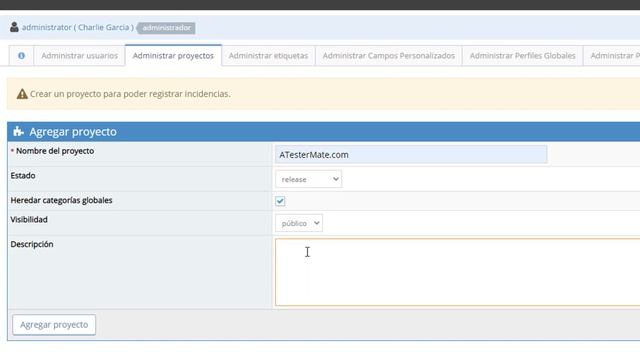 Mantis Bug Tracker.- Crear Proyecto. смотреть онлайн
