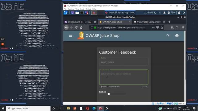 Oracle VM VirtualBox Akil Prabhakaran C0771826 Snapshot 2 Running Oracle VM VirtualBox смотреть онлайн