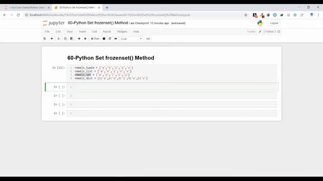 60-Python Set frozenset() Method смотреть онлайн