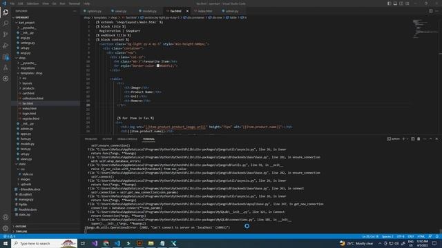 Can't connect to server on 'localhost' (10061) - Django смотреть онлайн