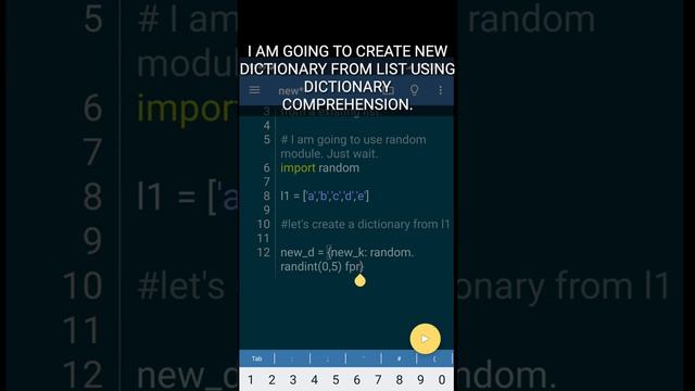 python dictionary comprehension. easiest way to create dictionary from existing list.#python #short смотреть онлайн