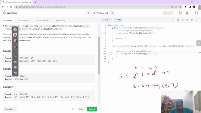 Restore IP Addresses | Leetcode Daily Challenge | JAVA | 21 january 2023 смотреть онлайн