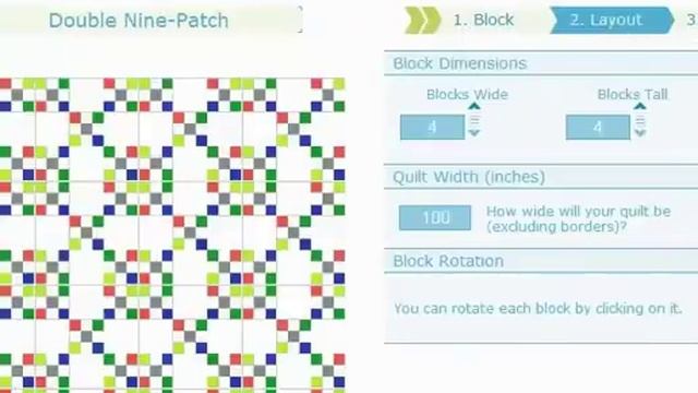 Онлайн проектирование одеяла.