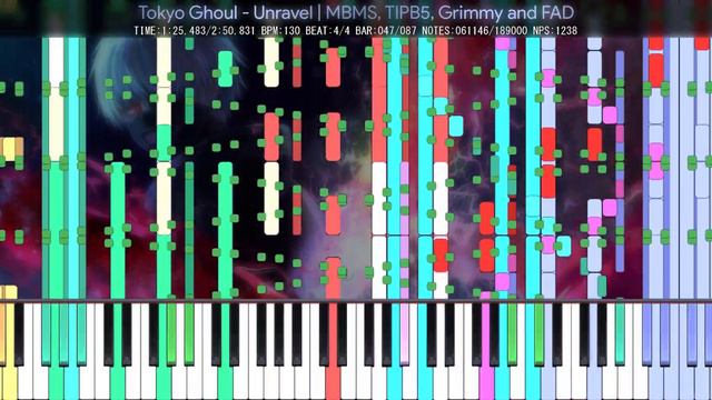 [Black MIDI] Tokyo Ghoul - Unravel | MBMS, TIPB5, Grimmy and FAD | 189,000 Notes смотреть онлайн