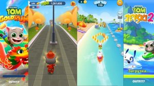 ОГОНЬ Том Пожарный в Бег за золотом VS ВОДА Анджела на Аквабайке