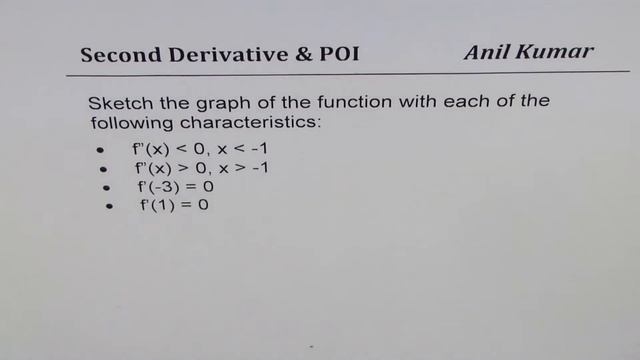 Given Second Derivative First Derivative Sketch graph of function смотреть онлайн