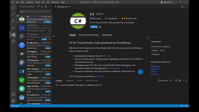 Install VSCode and run C# Hello World смотреть онлайн
