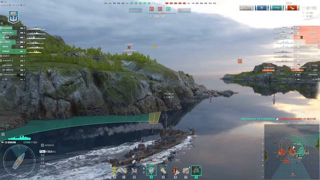 Destroyer Benham: Exciting "last hope" game - World of Warships смотреть онлайн