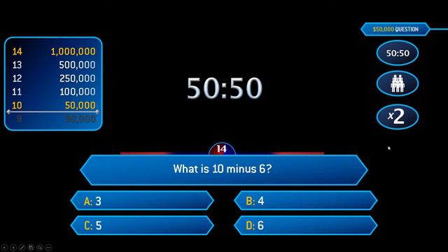 Powerpoint Millionaire 2018 Edition - 50:50 Lifeline Test смотреть онлайн