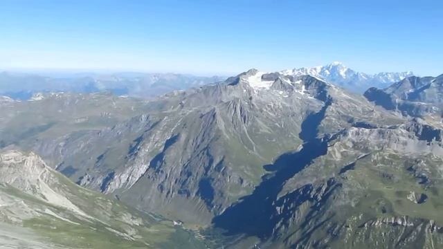 Pointe de la grande Glière (3392 m) - vue panoramique du sommet (Vanoise, Savoie, Alpes) смотреть онлайн
