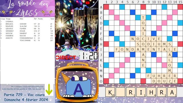 Partie 729 - Scrabble duplicate смотреть онлайн