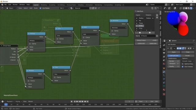 Spherical Coordinates in the node editor (Blender 2.81) смотреть онлайн