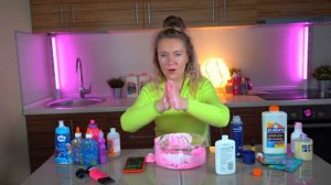 Делаю Слайм На ОДНОМ ВЗДОХЕ ! Челлендж *очень сложно*