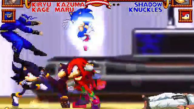 MUGEN SEGA FIGHTERS EX:TEAM SONIC VS TEAM KIRYU VS TEAM MICHAEL JACKSON смотреть онлайн