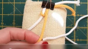 Красивый и простой шнурок в технике макраме.