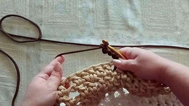 ковер вязаный из шнура Вяжем с Nilena Sans коврик вязание крючком МК мастер класс ч.2 смотреть онлайн