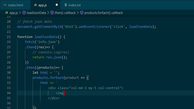 JavaScript Fetch JSON data simple example смотреть онлайн