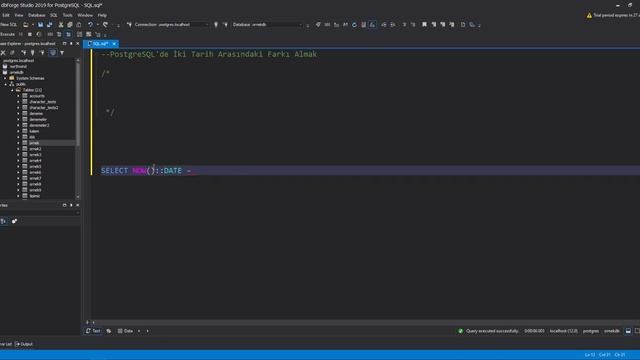 PostgreSQL'de İki Tarih Arasındaki Farkı Almak смотреть онлайн