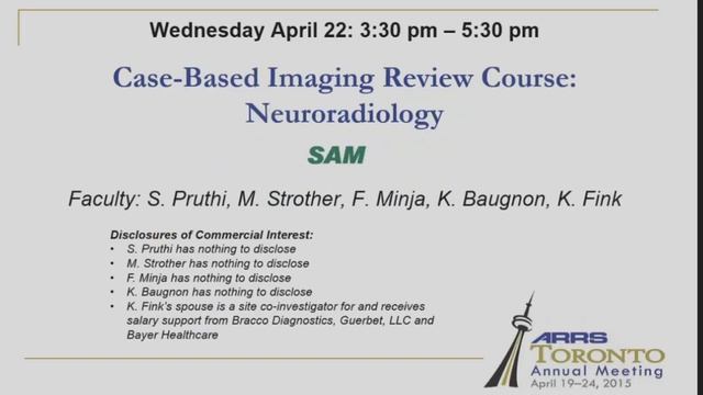 ARRS 2015 neuroradiology смотреть онлайн