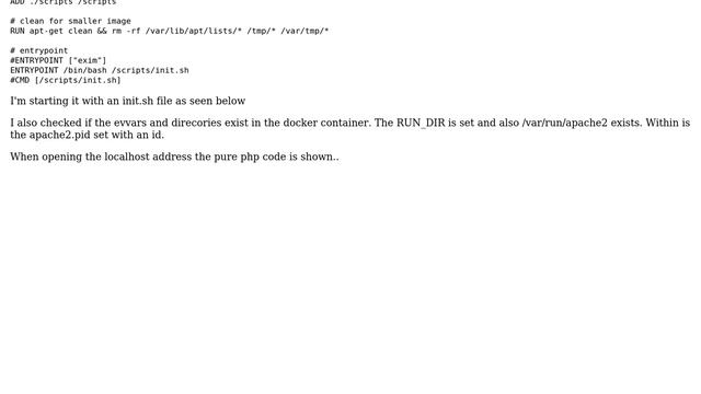 Unix & Linux: Apache2 returning "APACHE_RUN_DIR" error on docker container смотреть онлайн