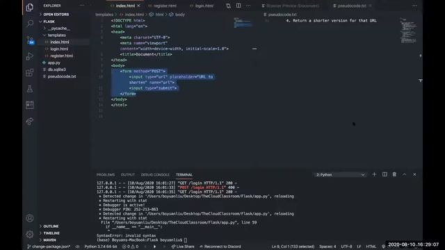 Cloud Classroom 2021 Summer, Introduction to Web Development With Python & JavaScript, Class 8 смотреть онлайн
