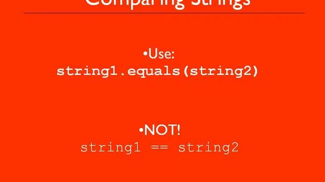 Java Fundamentals Training - Comparing Strings смотреть онлайн