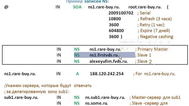 DNS-сервер с нуля. Урок 16. Формат записей NS