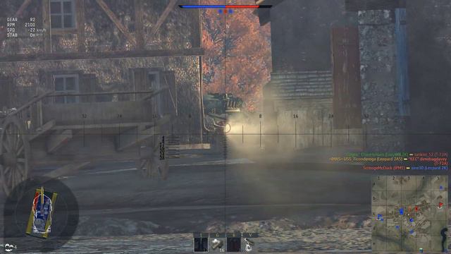 War Thunder: Leopard 2A5 3 kills in 40s смотреть онлайн