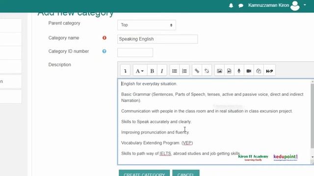 How to Create Course Category in Moodle 3.8 || Moodle Tutorial in Bengali. смотреть онлайн