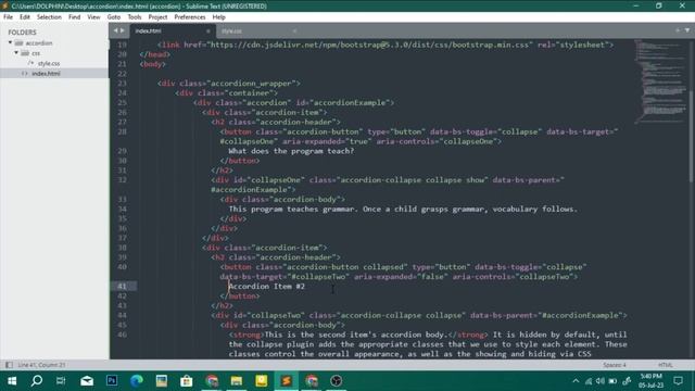 How to use Bootstrap 5 Accordion custom code | Bootstrap 5 accordion @raselcoder смотреть онлайн