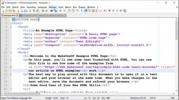 CREATE CLICKABLE HTML LINK (HYPERLINK) IN NOTEPAD++: Tips and Tricks