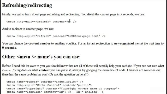 HTML 5 META TAG (SEO ADVANCE) || LECTURE 23 смотреть онлайн