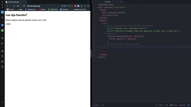 PHP deel 2 - les 5 : functies met parameters смотреть онлайн