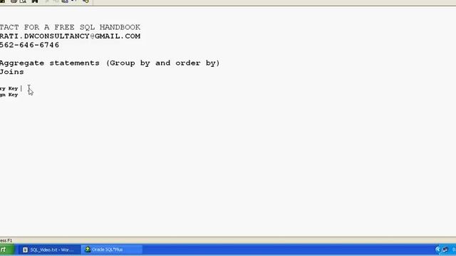 Oracle SQL for Beginners - Basic - 3 of 4 смотреть онлайн