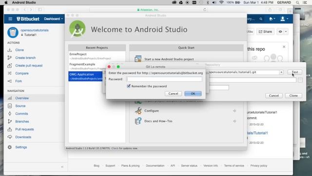Android Studio Bitbucket GIT Integration Tutorial - Clone or Synch Bitbucket GIT to Android Studio смотреть онлайн