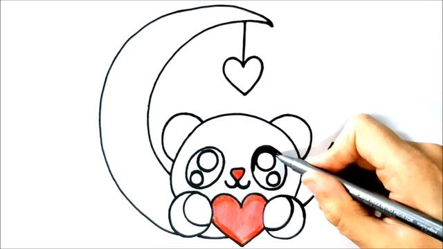 HOW TO DRAW A CUTE PANDA EASY STEP BY STEP - EASY DRAWINGS смотреть онлайн