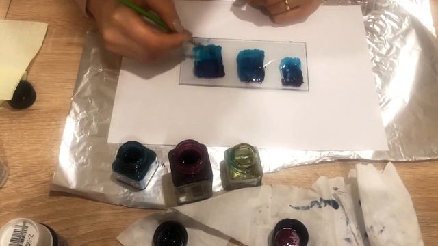 DIY  КАК СДЕЛАТЬ ГРАДИЕНТ КРАСКАМИ ПО СТЕКЛУ  ГРАДИЕНТ ВИТРАЖНЫМИ КРАСКАМИ