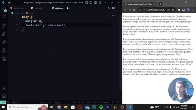 #61 Background Image Scroll Effect In Javascript | Javascript Complete Course Project Based Learnin смотреть онлайн
