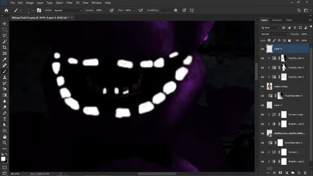 Making a Shadow Freddy speedart in PHOTOSHOP смотреть онлайн