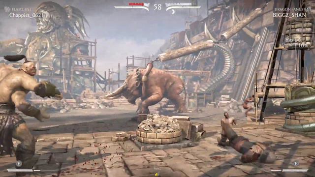 Mortal Kombat XL dragon fangs Goro online player vs player 7 fights 7 wins rage quit смотреть онлайн