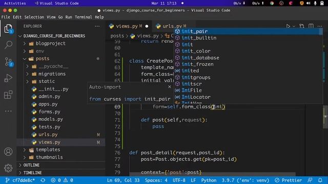 Python Django Basics for Absolute Beginners #14 Introduction to Class Based VIews In Django смотреть онлайн