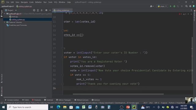 Electronic Voting System in Python смотреть онлайн