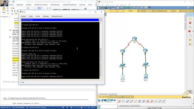 7.2.2.6 Lab - Configuring and Modifying Standard IPv4 ACLs смотреть онлайн