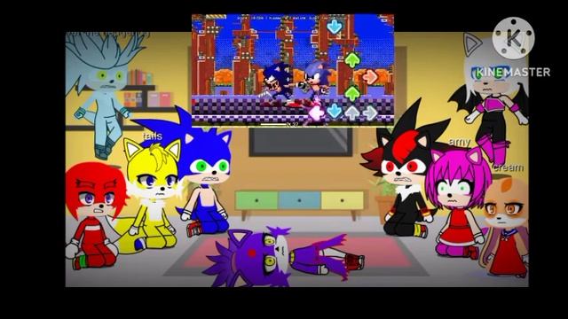 sonic x react to "Enemies 'till the end to your end" but Sonic.exe characters sings it FNF Cover смотреть онлайн