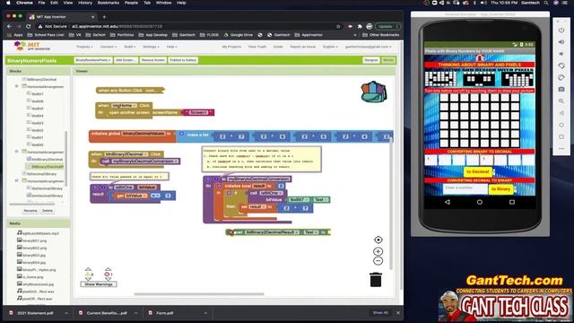 MIT App Inventor: Binary Number & Pixel App (Coding ToDecimal) - AP Computer Science Principles смотреть онлайн