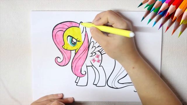 Coloring FLUTTERSHY Drawing from MY LITTLE PONY - Fun Sketch with BOOM TOONS смотреть онлайн